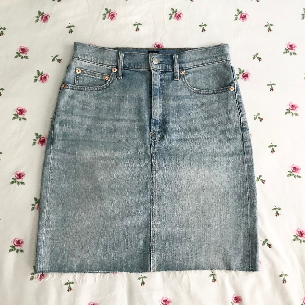 GAP Denim Cut-Off Mini Skirt